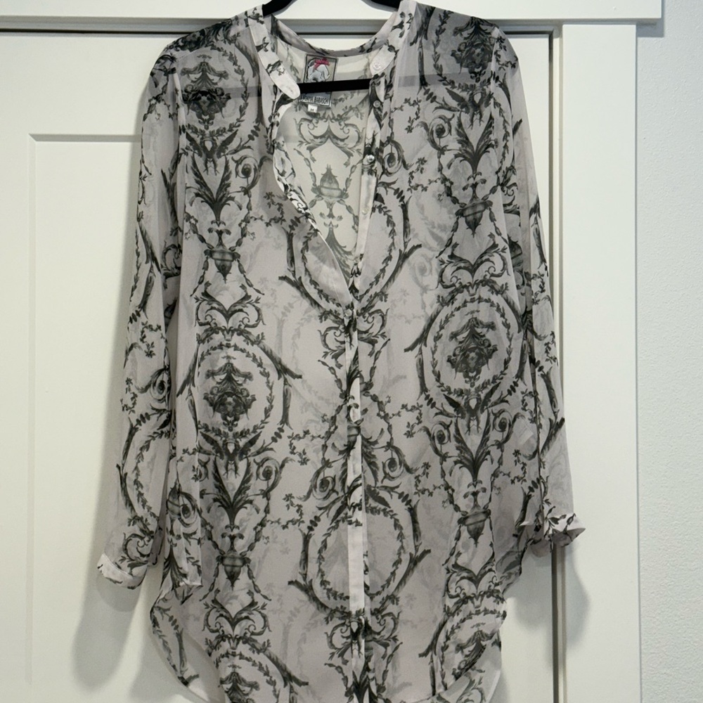 Yoana Baraschi Elegant Black and White Blouse